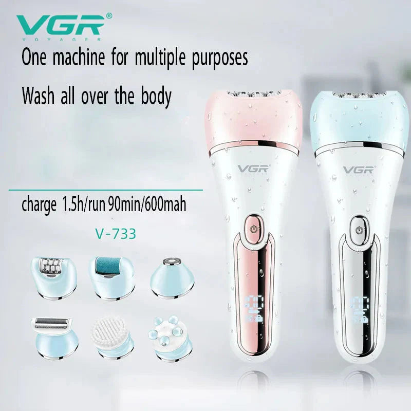 VGR Women's Epilator Shaver Set — 3