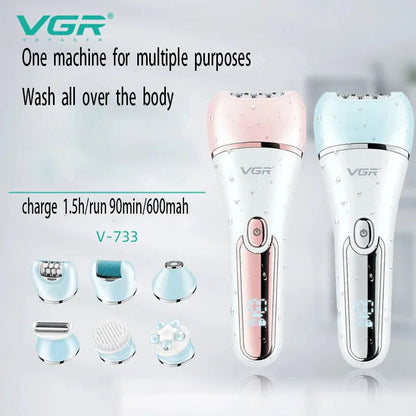 VGR Women's Epilator Shaver Set — 3